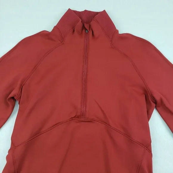 Lululemon Always Alert 1/2 Zip Jacket Womens 6 Magma Orange Red Running Athletic - Picture 4 of 16